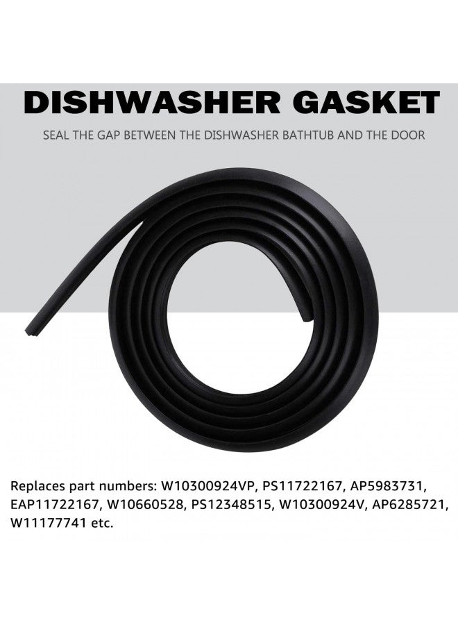 Lusperi W11177741 Dishwasher Gasket Door Seal by Lusperi - Compatible with Whirlpool Maytag Kenmore Dishwashers - Replaces W10300924 W10300924V 4843807 W10660528  - Image 4