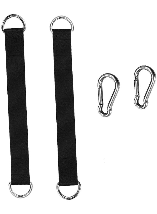 2 PCS Tree Swing Straps Hanging Kit with Carabiners for Hammocks, Swings, Pull Up Bars, and Gym Attachments - Image 1