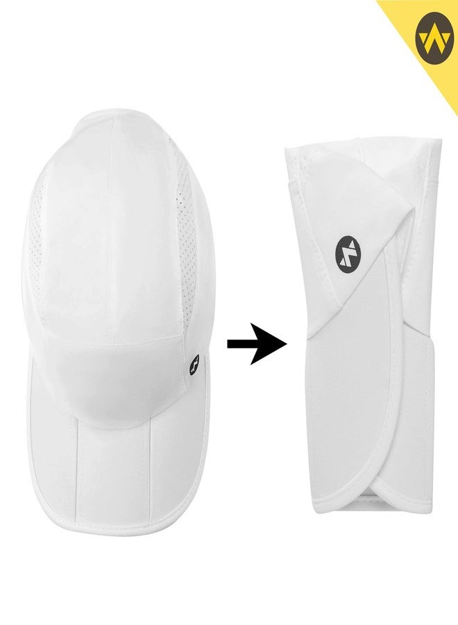 WANDER Running Hat for Men Women Mesh Lightweight Sports Cap Adjustable Folding Quick Drying Cooling Performance Hats(White) - Image 2
