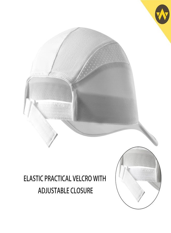 WANDER Running Hat for Men Women Mesh Lightweight Sports Cap Adjustable Folding Quick Drying Cooling Performance Hats(White) - Image 4
