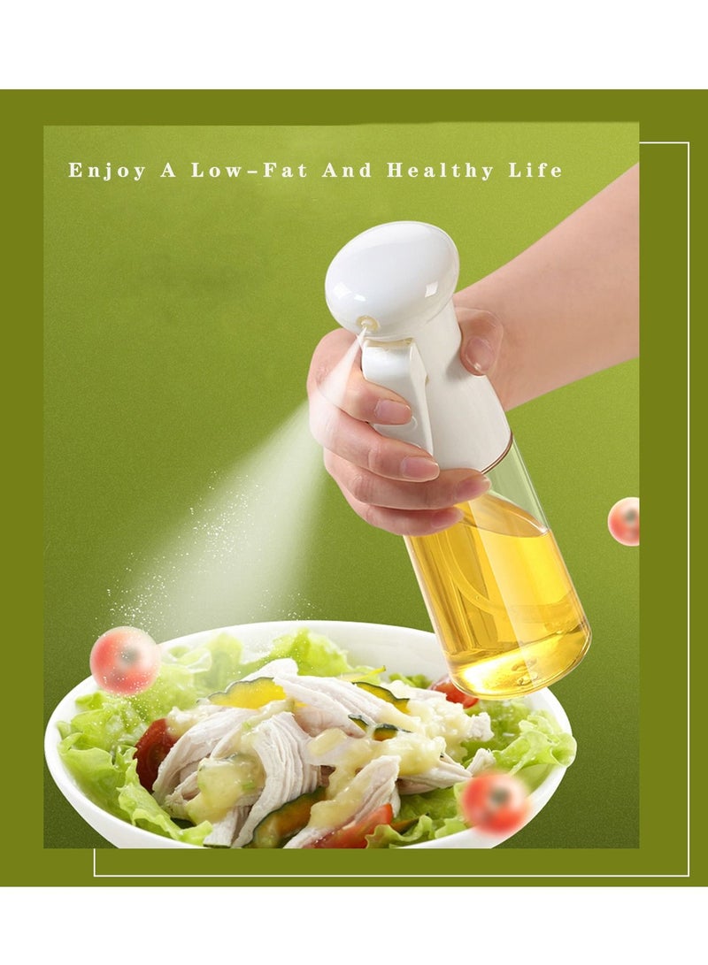SYOSI Oil Sprayer for Cooking with High-Pressure, Nozzle Oil Spray Bottle 200ML Olive Oil Sprayer Mister for Baking, Air Fryer, BBQ, Salad, Roasting, Fried Steak(White) - Image 1