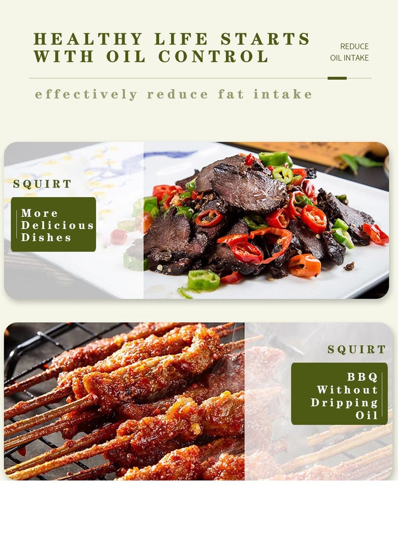 SYOSI Oil Sprayer for Cooking with High-Pressure, Nozzle Oil Spray Bottle 200ML Olive Oil Sprayer Mister for Baking, Air Fryer, BBQ, Salad, Roasting, Fried Steak(White) - Image 3