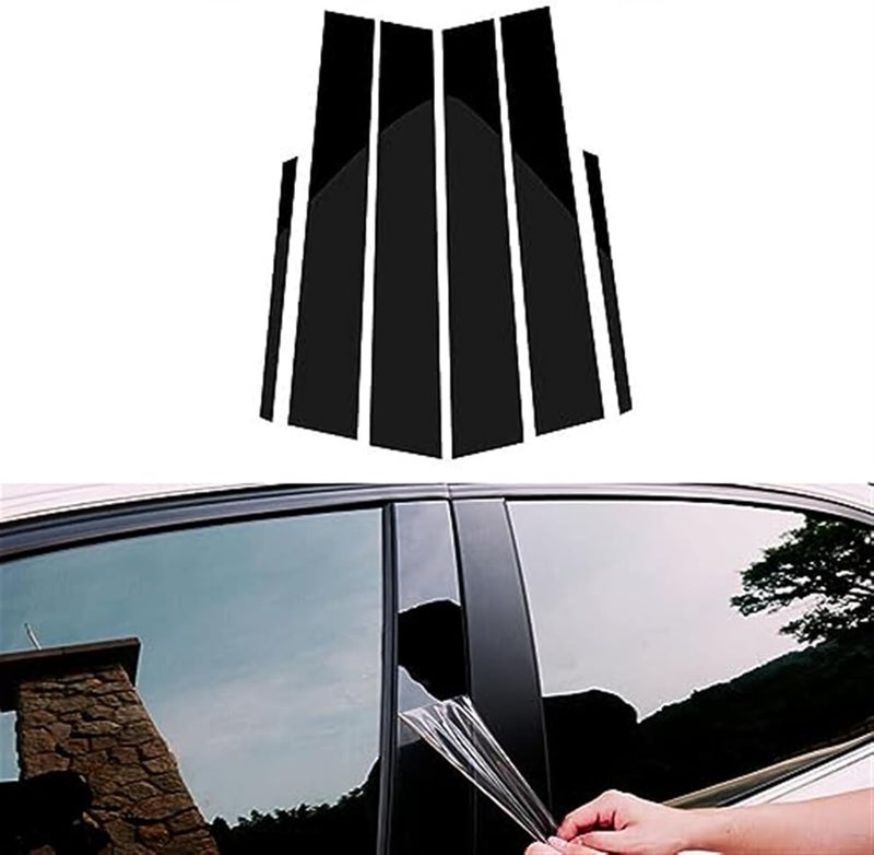 Wivplex Glossy Black Window Pillar Posts Trims for Toyota Corolla - Image 3