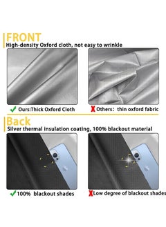 KASTWAVE Blackout Blind, Portable Thermal Insulated Blackout Blinds Stick On Window No Drill, Blackout Material Blinds Blackout Curtains for Bedroom Nursery Loft Travel RV Car 300x145cm  - Image 4