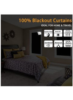 KASTWAVE Blackout Blind, Portable Thermal Insulated Blackout Blinds Stick On Window No Drill, Blackout Material Blinds Blackout Curtains for Bedroom Nursery Loft Travel RV Car 300x145cm  - Image 2