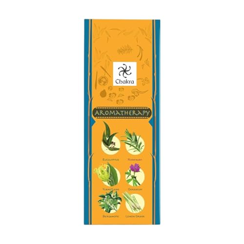 Chakra Aromatherapy Incense Gift Pack – 120 Natural Sticks (6 Boxes) – Relaxing, Stress Relief, Meditation, Refreshing, Sensuality & Energising Scents – Eucalyptus, Geranium & More - Image 1