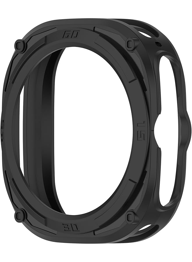 erorex Compatible With Samsung Watch Ultra Protective Case Pc Protective Watch Case Cover Shell Compatible With Samsung Watch Ultra Black  - Image 2