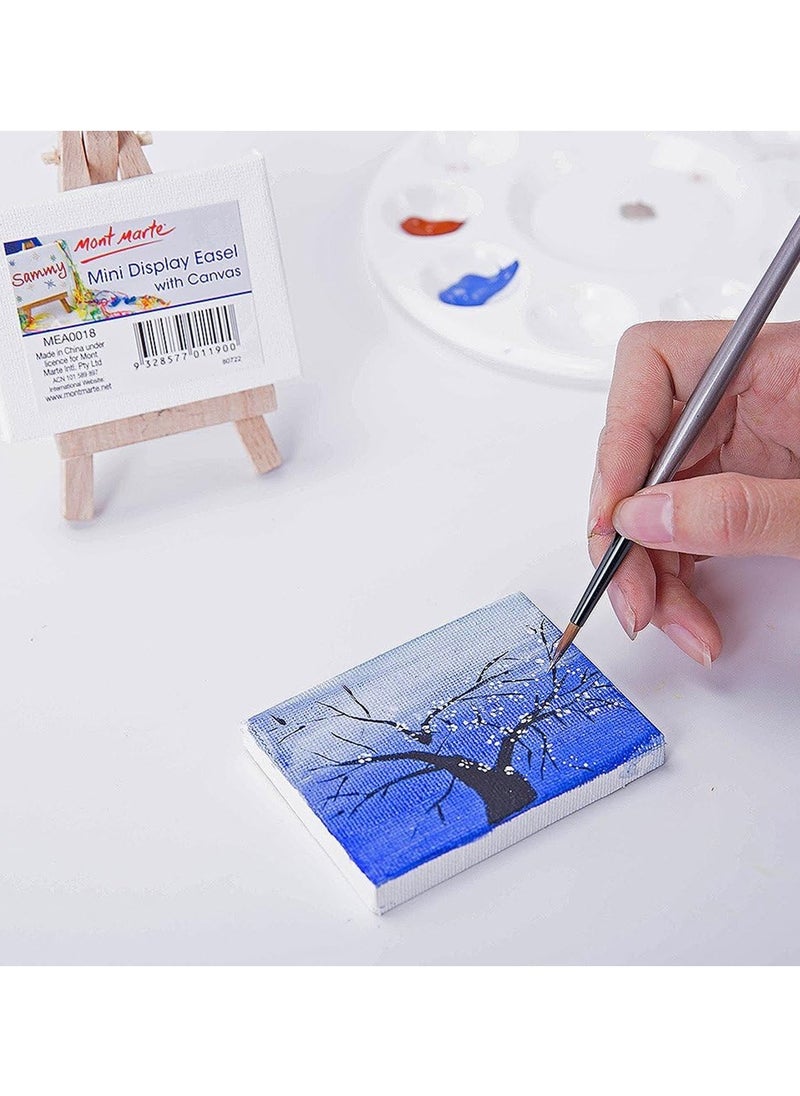 Mont Marte - Mini Display Easel With Canvas 6x8cm Size For Miniature Paintings - Image 1