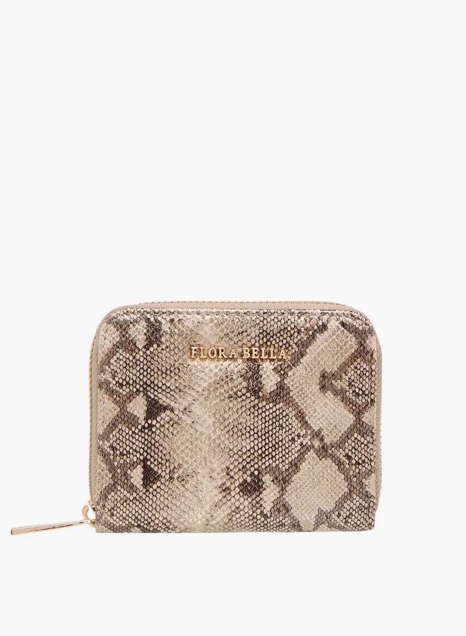 Flora Bella By Shoexpress Solid Zip Around Wallet