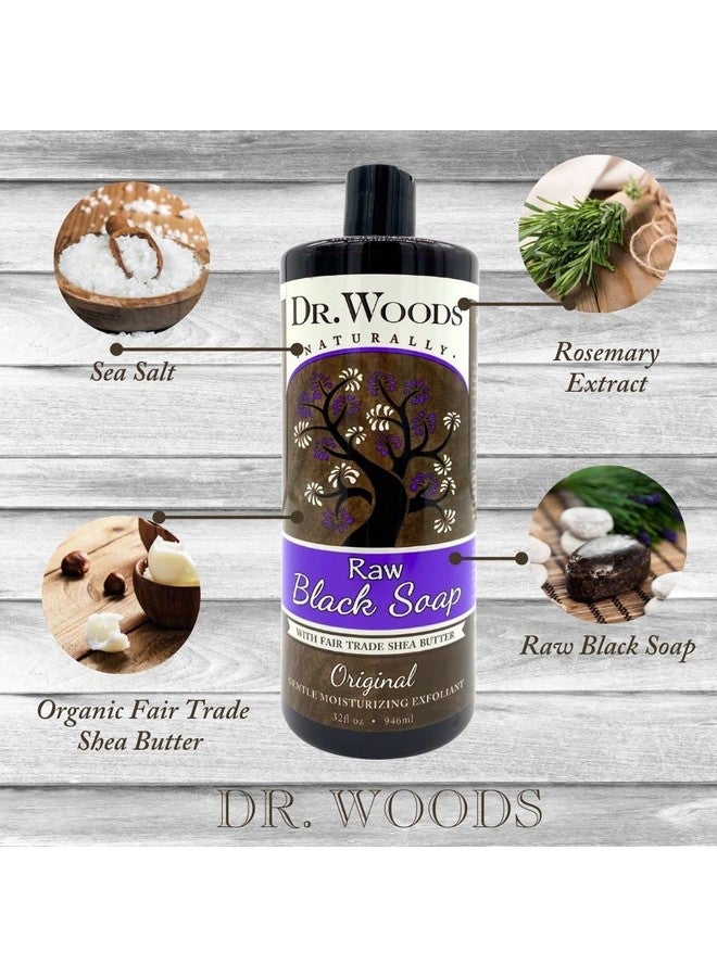 د.وودز غسول الجسم السائل النباتي الأسود الخام الأفريقي من دكتور وودز بزبدة الشيا العضوية، 32 أونصة - Image 4