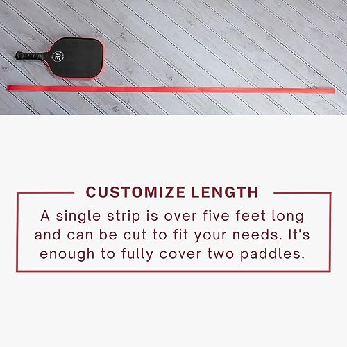 Pickleball Effect Pickleball Paddle Edge Guard Tape | Perfect Fit Pickle Ball Paddle Edge Protection Tape | No Wrinkling | Neon Red | Standard Width - Image 5