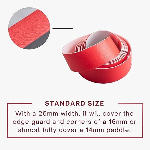 Pickleball Effect Pickleball Paddle Edge Guard Tape | Perfect Fit Pickle Ball Paddle Edge Protection Tape | No Wrinkling | Neon Red | Standard Width - Image 4