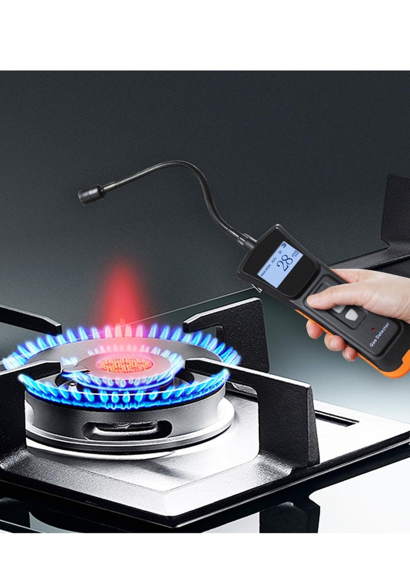 Portable Gas Leak Detector with LCD Screen, 11" Gooseneck and Rechargeable, Ideal for Home, Kitchen, Garage, and Gas Stations. Detects Combustible Gases like Natural Gas, Methane, Propane, and Ethanol - Image 2