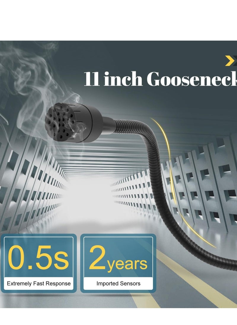 Portable Gas Leak Detector with LCD Screen, 11" Gooseneck and Rechargeable, Ideal for Home, Kitchen, Garage, and Gas Stations. Detects Combustible Gases like Natural Gas, Methane, Propane, and Ethanol - Image 3