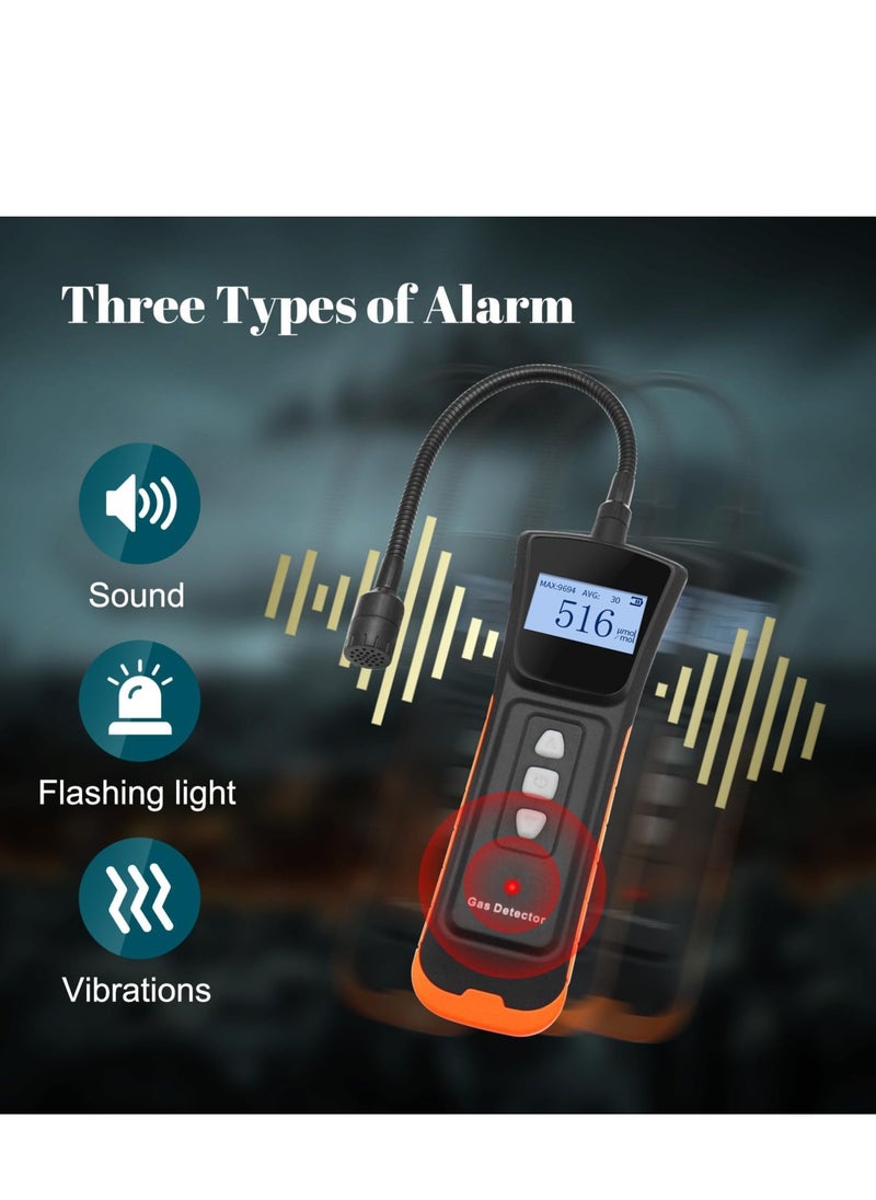 Portable Gas Leak Detector with LCD Screen, 11" Gooseneck and Rechargeable, Ideal for Home, Kitchen, Garage, and Gas Stations. Detects Combustible Gases like Natural Gas, Methane, Propane, and Ethanol - Image 4
