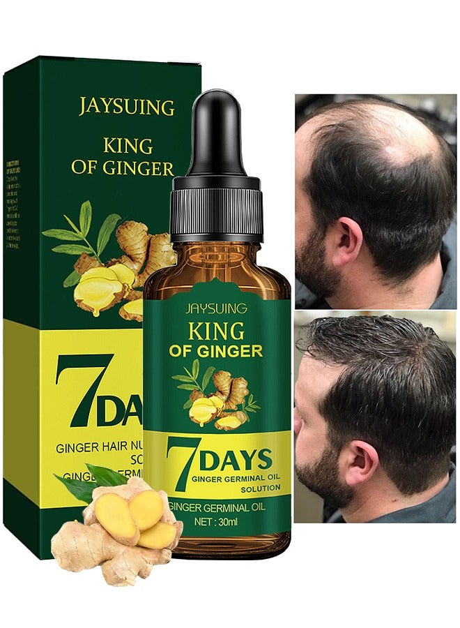 جايسوينغ زيت الزنجبيل المغذي لتدليك فروة الرأس وتقوية علاج التساقط ، مصل زيت نمو الشعر - Image 1