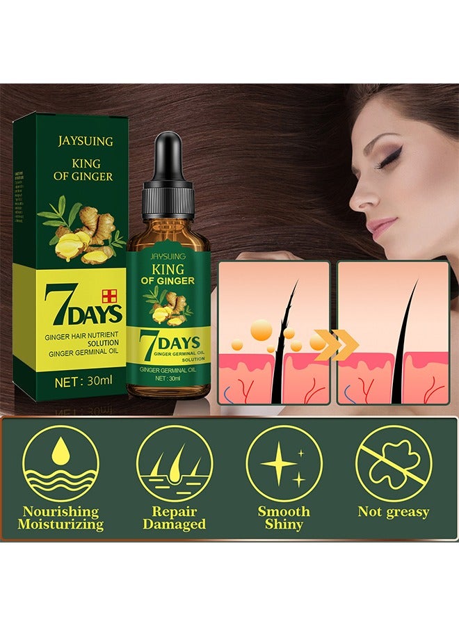جايسوينغ زيت الزنجبيل المغذي لتدليك فروة الرأس وتقوية علاج التساقط ، مصل زيت نمو الشعر - Image 4