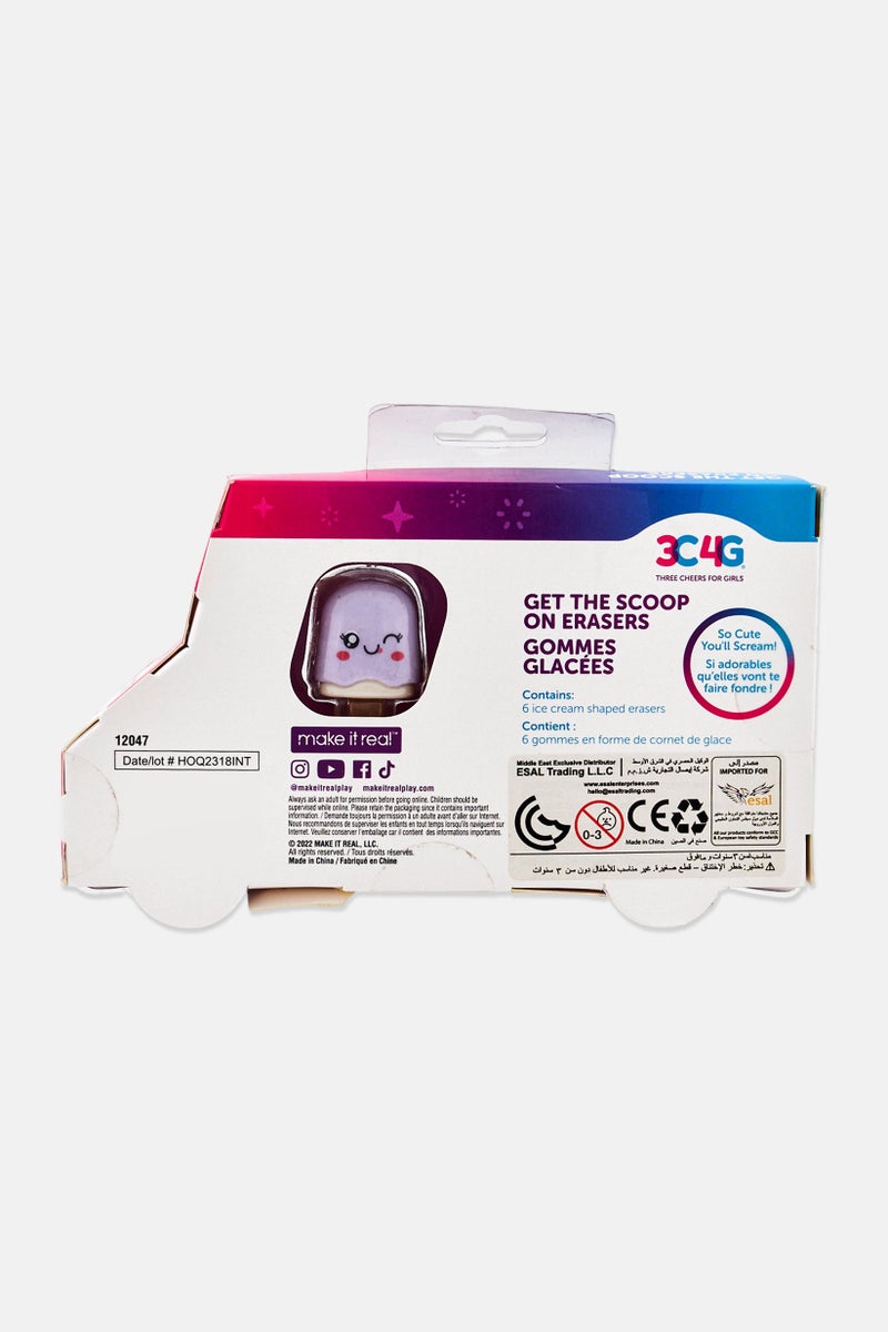 3C4G 6 Pieces Get the Scoop on Erasers - Image 3