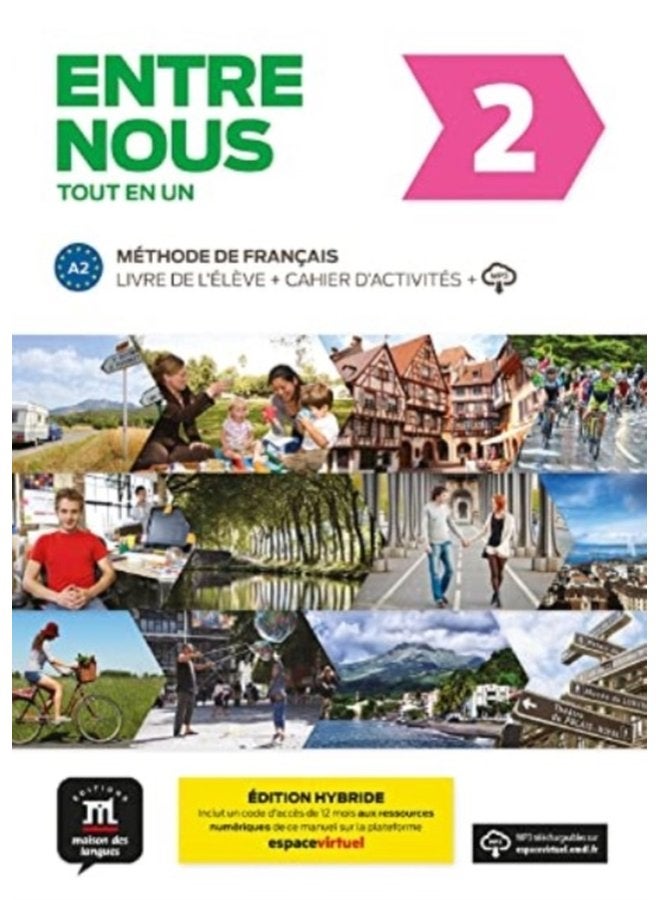 Entre nous 2 Livre de l eleve cahier d activites audio download A2 - Paperback