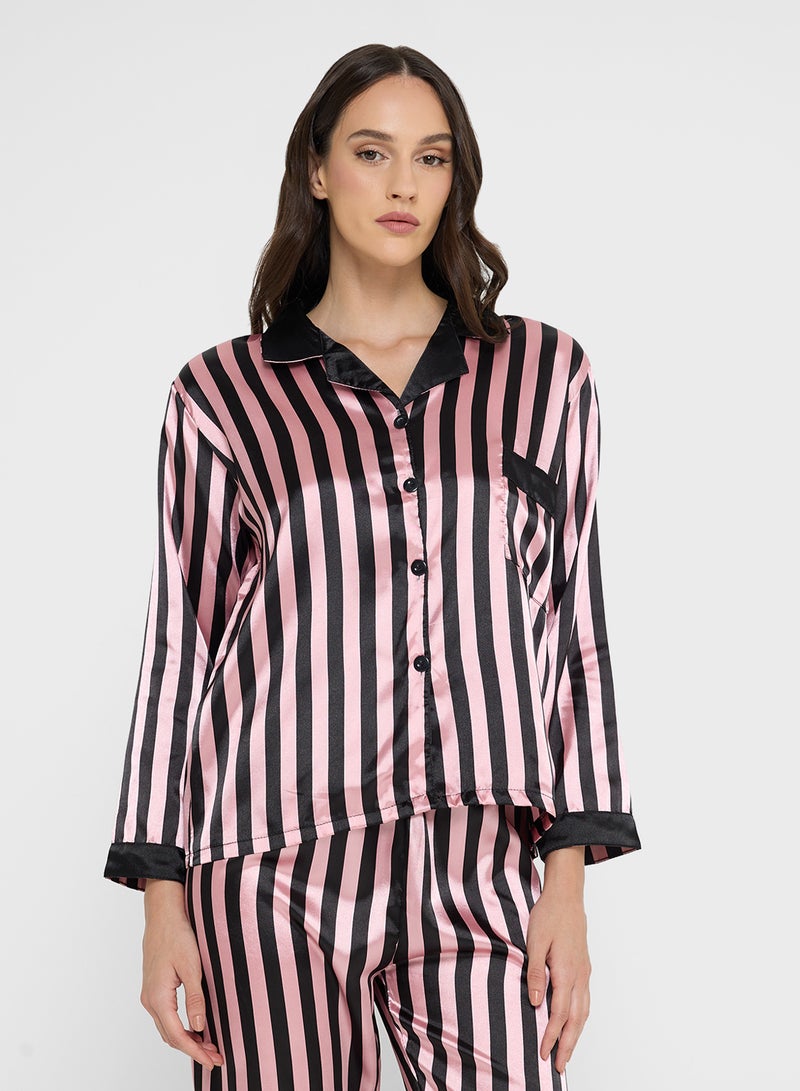 ELLA Striped Pyjama Set - Image 3