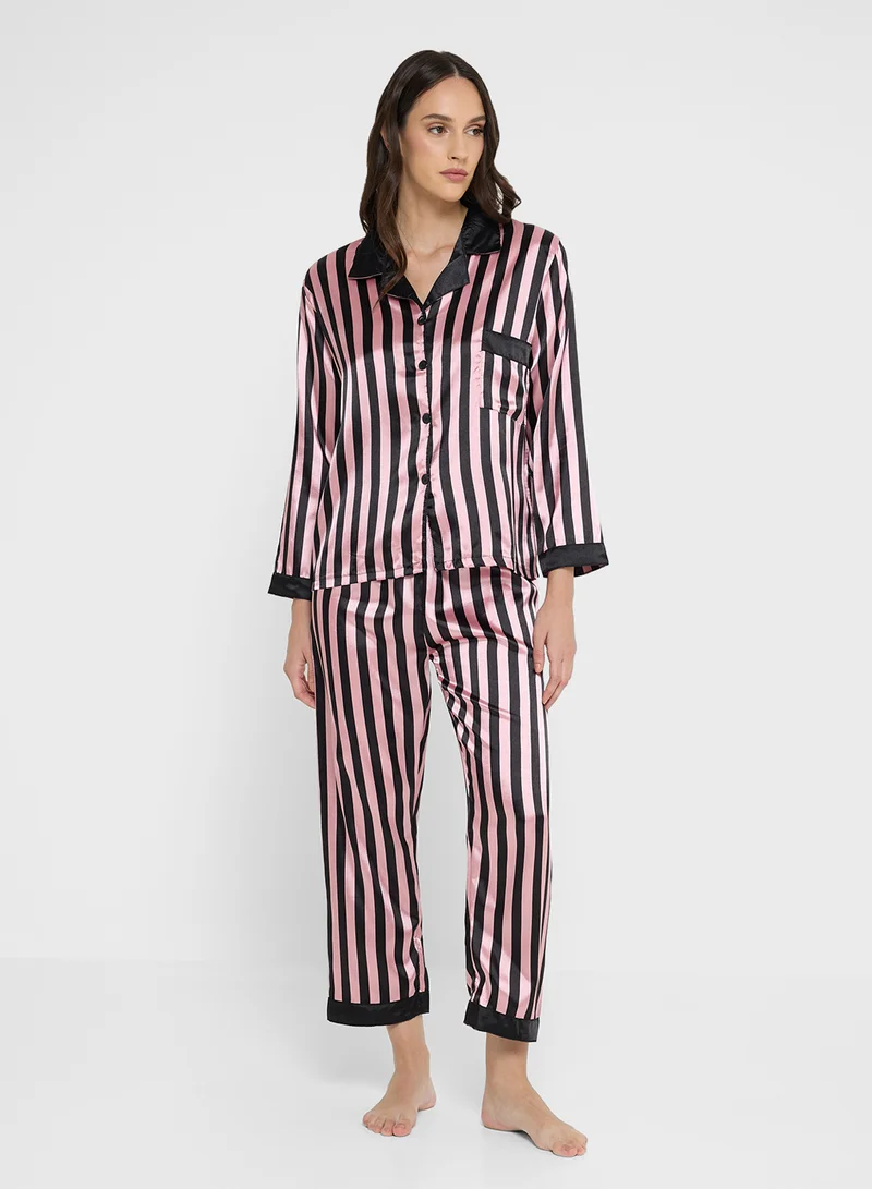 ايلا Striped Pyjama Set