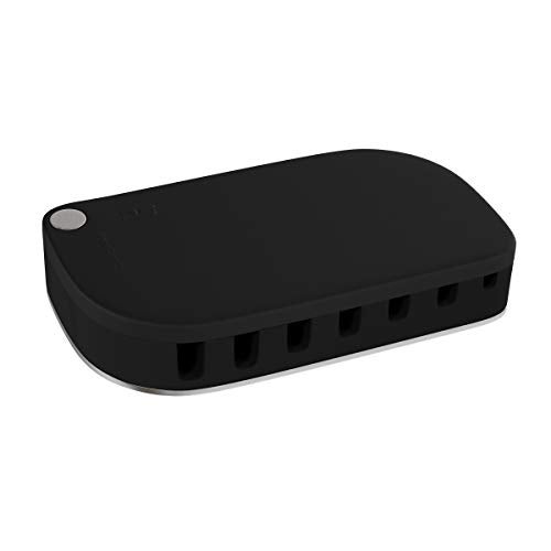 SimpleCord Cable Management Desk Organizer - Cord Management for 7 Computer, Charging, or Power Cables with Nonslip Base and Attached Storage Cover by SimpleCord - Image 1