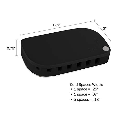 SimpleCord Cable Management Desk Organizer - Cord Management for 7 Computer, Charging, or Power Cables with Nonslip Base and Attached Storage Cover by SimpleCord - Image 2