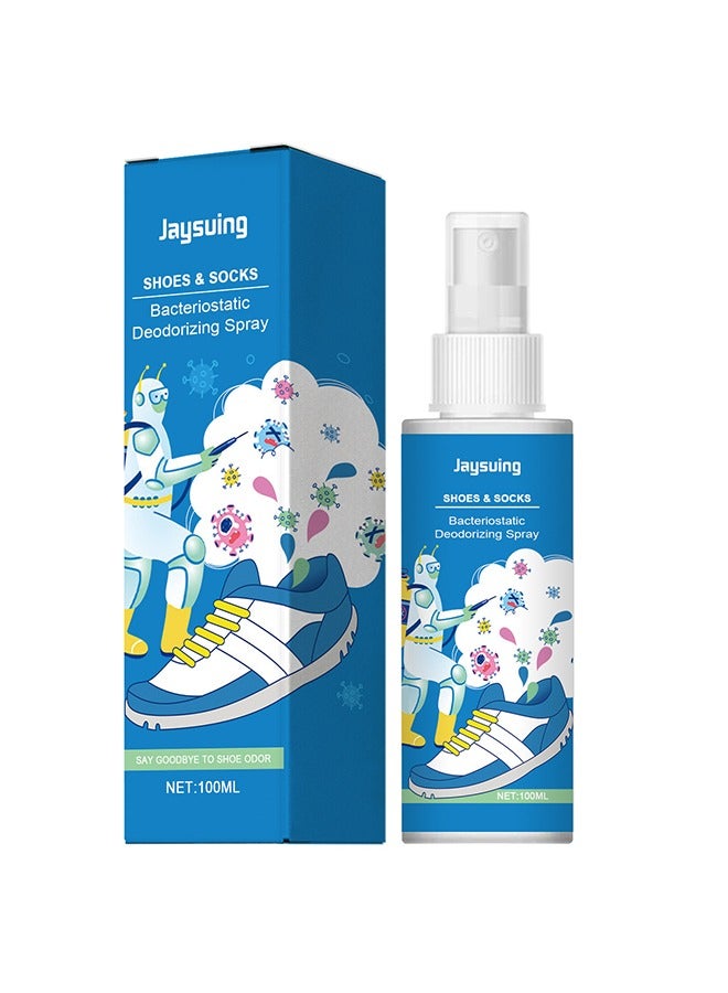 Jaysuing Natural Shoe Deodorizer Spray Refreshing Foot Spray Odor Remover Muti Purpose Foot Odor for Shoes Sneakers Boots Sandals Shoe Shock Antibacterial Spray Shoe And Socks Freshener  - Image 1