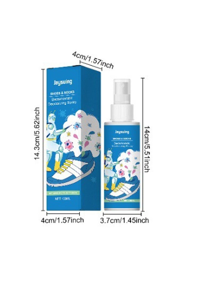 Jaysuing Natural Shoe Deodorizer Spray Refreshing Foot Spray Odor Remover Muti Purpose Foot Odor for Shoes Sneakers Boots Sandals Shoe Shock Antibacterial Spray Shoe And Socks Freshener  - Image 2