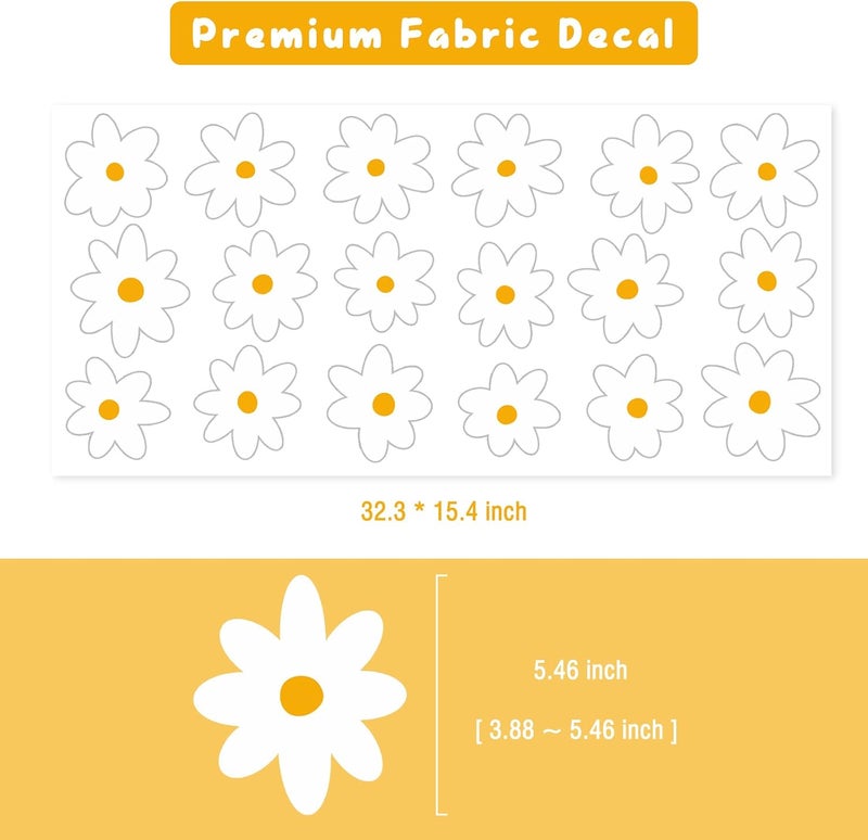 BPA White Flower Wall Decals for Nursery - Image 2