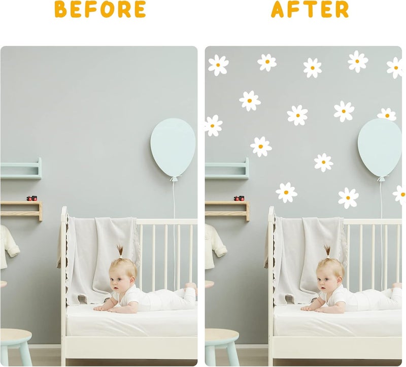 BPA White Flower Wall Decals for Nursery - Image 3