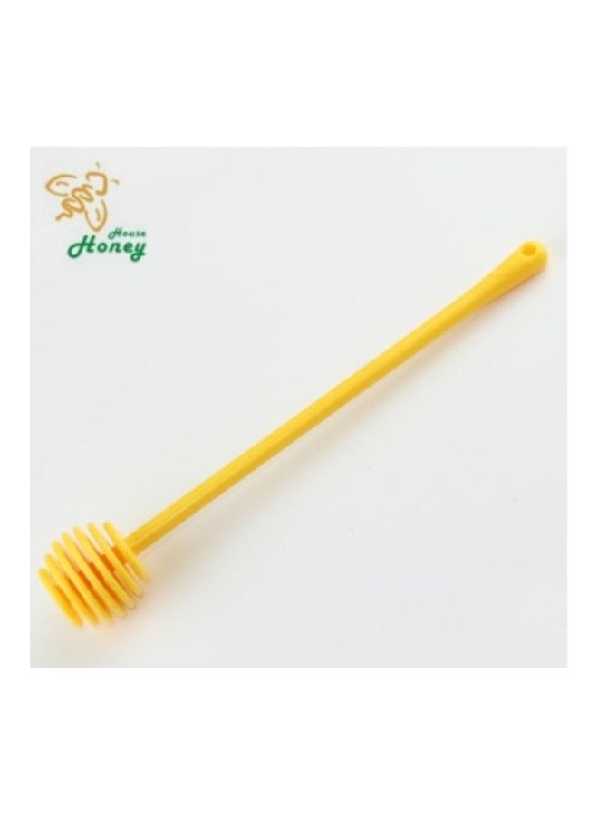NIBEMINENT Plastic Stirring Stick Rod Spoon Yellow 