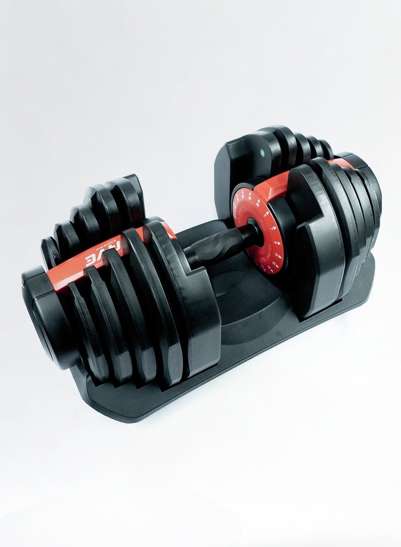 RAVE 40KG Adjustable Dumbbells Weight Gym Set for Home Office Fitness 17 IN 1 Dumbbell - Image 1