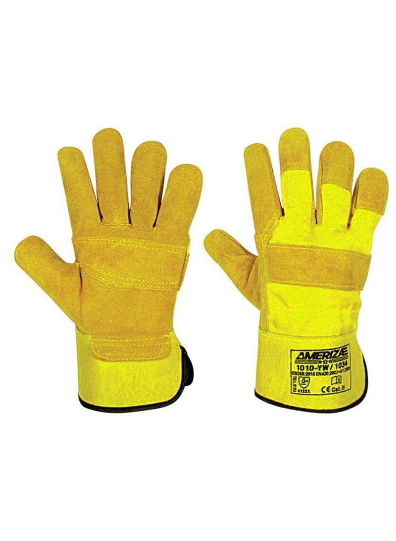 Ameriza 1010YW/1034 Leather Rigger Glove Patch Palm