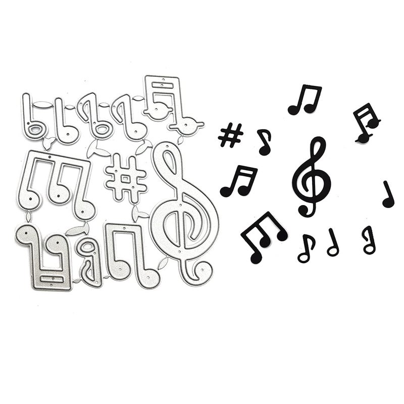 LZBRDY 11 PiecesPack Musical Notes Embossing Metal Cutting Dies for Scrapbooking Card Making Birthday Christmas Craft Die Cuts