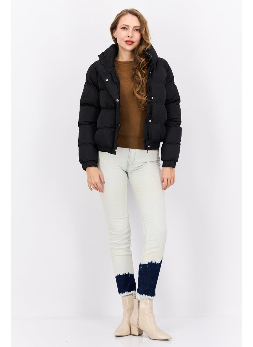 BRAVE SOUL - Women Quilted Puffer Jacket, Black - Image 1