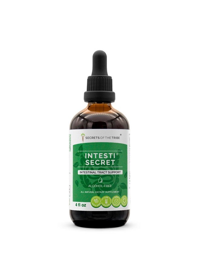 Secrets of the Tribe Intesti Secret Alcohol-Free Extract, Peppermint, Dandelion, Cloves, Ginger, Fennel Seed, Lavender. Glycerite Tincture Intestinal Tract Support (4 fl oz) - Image 1