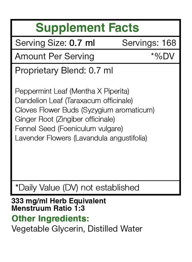 Secrets of the Tribe Intesti Secret Alcohol-Free Extract, Peppermint, Dandelion, Cloves, Ginger, Fennel Seed, Lavender. Glycerite Tincture Intestinal Tract Support (4 fl oz) - Image 4