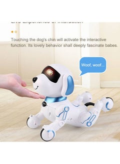 Generic Smart Robot Dog Toy Programming Inverted Music Dancing Children's Remote Control Electric Dog Toy-Color:Blue Robot Dog (Chinese Version)  - Image 2