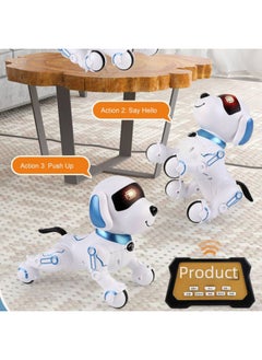Generic Smart Robot Dog Toy Programming Inverted Music Dancing Children's Remote Control Electric Dog Toy-Color:Blue Robot Dog (Chinese Version)  - Image 4