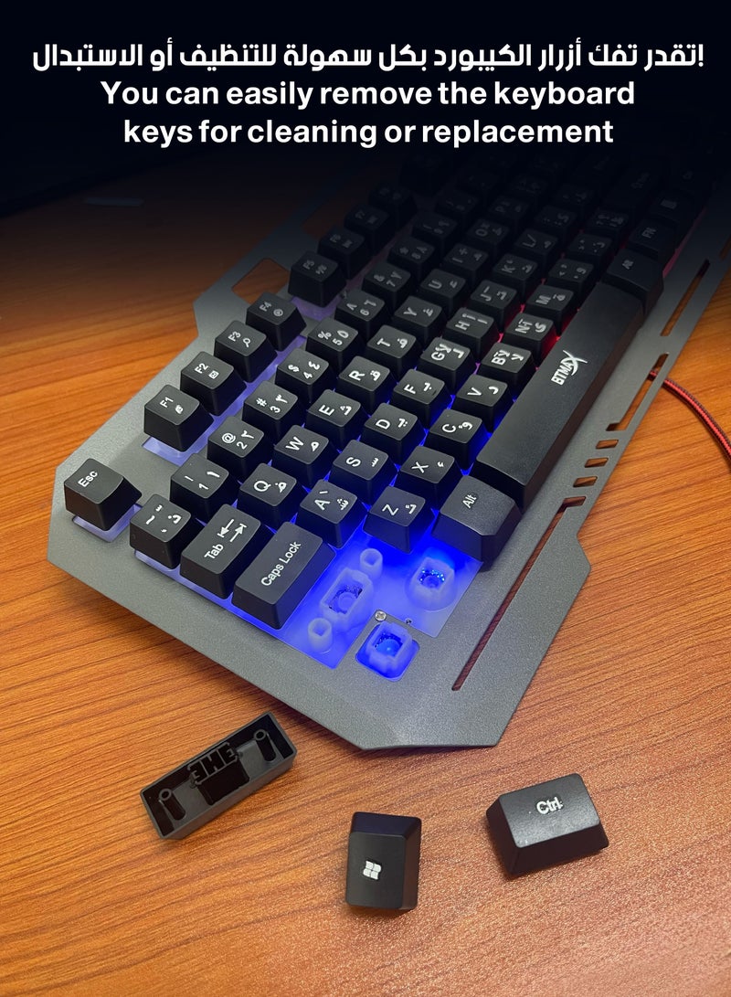 BTMAX Ultimate Gaming Set – RGB Keyboard + Pro Gaming Mouse + 20×30 cm Mouse Pad - Image 3