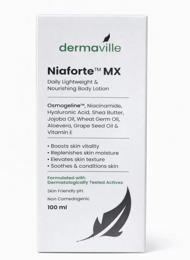 THE 9192 Dermaville Niaforte MX Daily Lightweight & Nourishing Body Lotion Shea Butter - 100 ml - Image 2