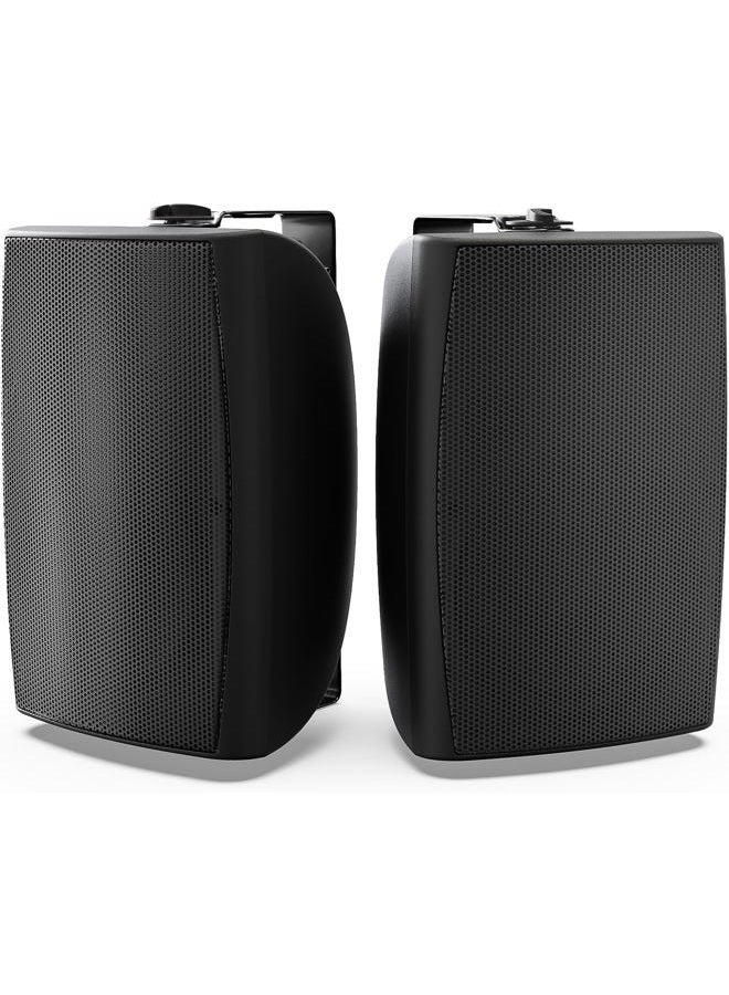 Herdio 8 Inch Outdoor Speaker Waterproof Wired 200 Watt with Powerful Bass, Wall Mounted Outdoor Speaker for Patio Garage Covered Patio (Black) - Image 1