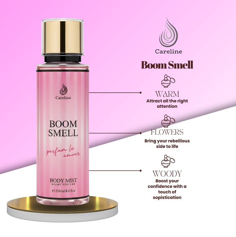 Careline Boom Smell Parfum Le Amour Body Mist for Women, 250ml - Image 5