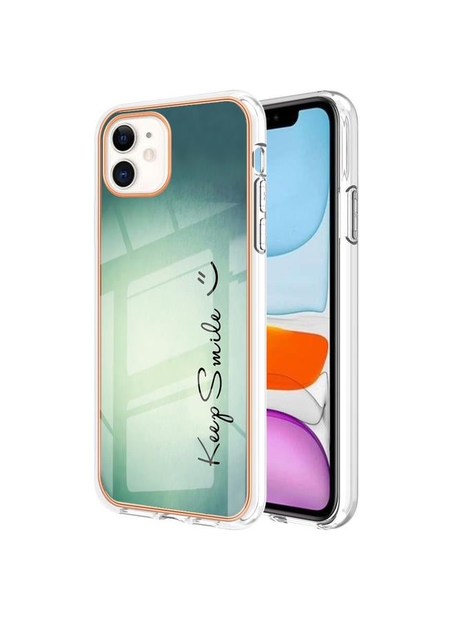 Zaboon Case For iPhone 11 Electroplating Marble Dual-side IMD Phone Case - Image 1