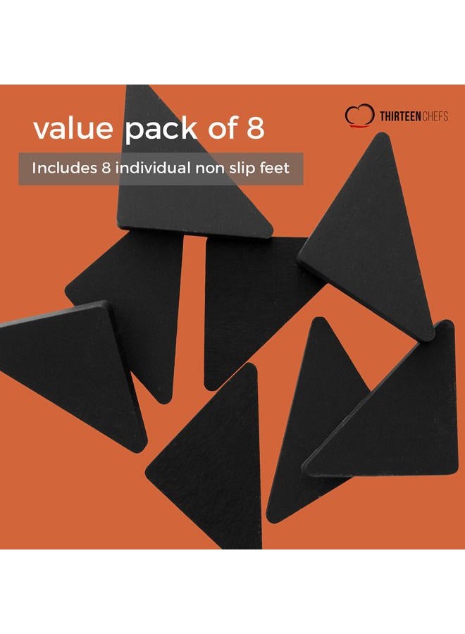 Thirteen Chefs Cutting Board Feet, Non Slip Silicone Pads, Set of 8, Black - Non Adhesive, Glue Free - Image 5