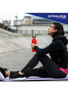 STRAUSS STRAUSS Stainless Steel Water Bottle | Leak Proof, BPA Free, Vacuum Insulated Flask Water Bottle | Ideal for School, Office, Home, Gym | Eco-Friendly, Durable, Sweat-Proof Design | 500ml,(Red)  - Image 5