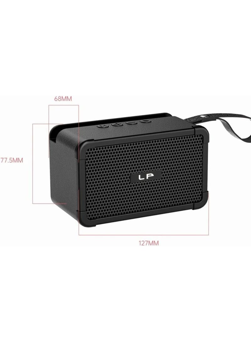 LP Portable Bluetooth Speaker with Powerful Sound and Deep Bass – Wireless Speaker with FM Radio and Phone Holder – Support USB Flash & Memory Card – for Trips and Parties - Image 2