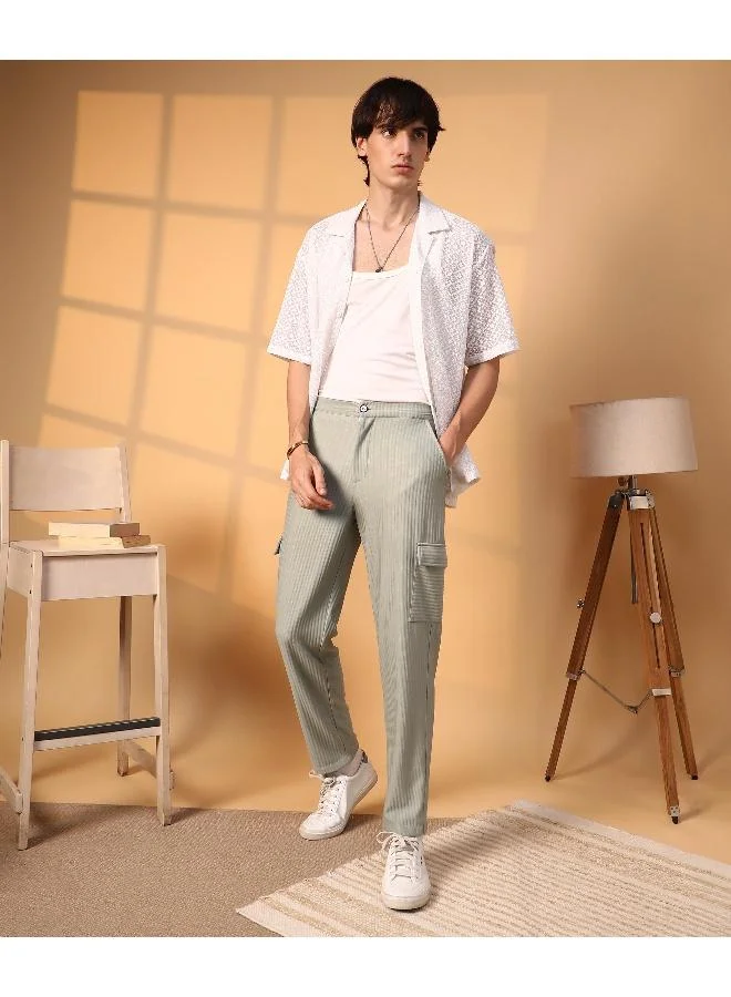 كامبوس سوترا بنطلون رجالي أخضر مريمي بتصميم عملي ملموس