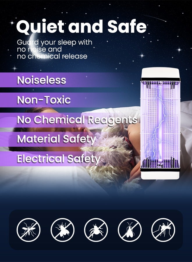 أنيوي مصيدة ذباب،قاتل البعوض الكهربائي، قاتل الحشرات الطائرة، مصيدة ناموس، مصيدة البعوض والذباب للاستخدام الداخلي والخارجي، يقتل الحشرات الطائرة بضوء الأشعة فوق البنفسجية بقوة 15 وات وصصاعق كهربائي 2500 فولت - Image 2